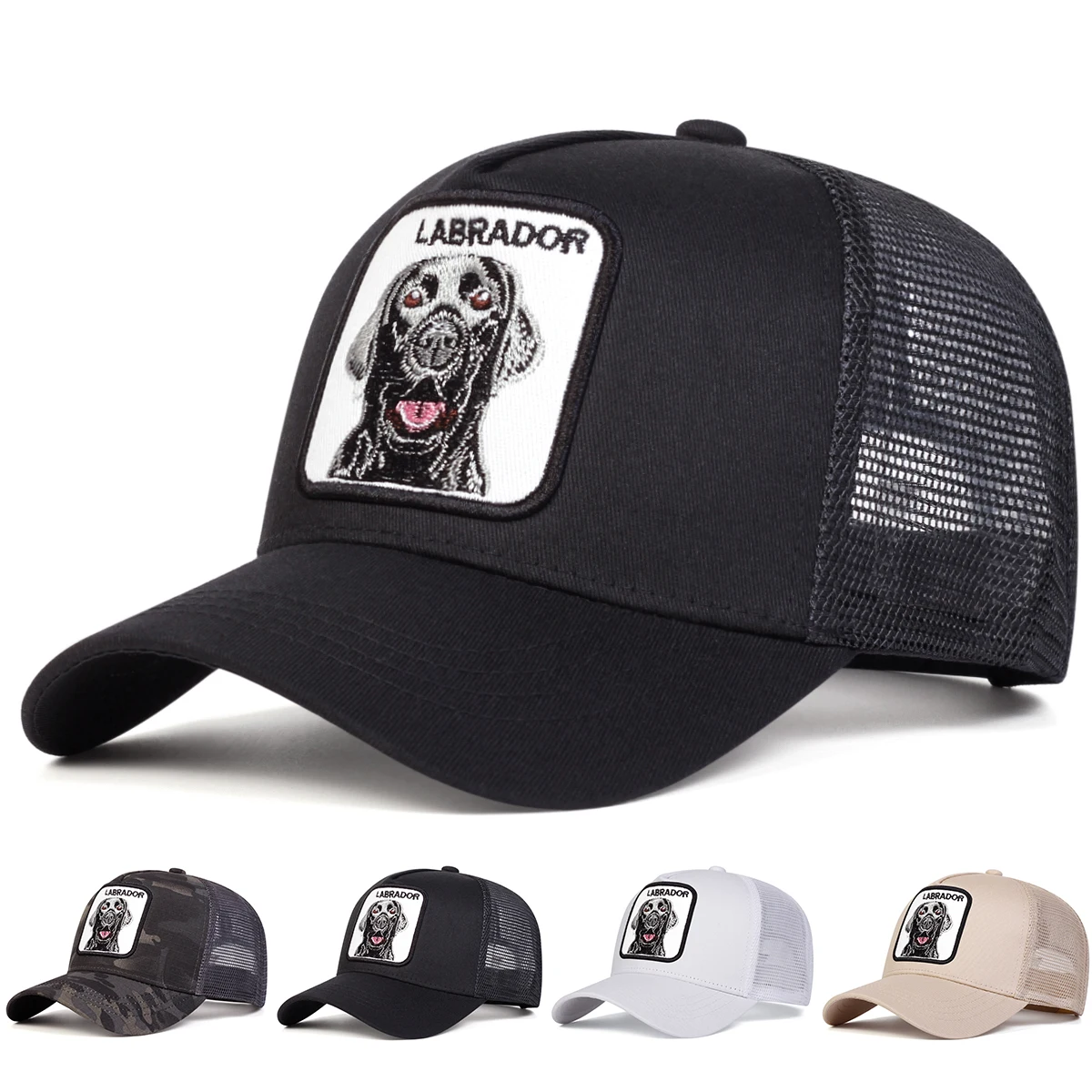 Unisex LABRADOR Dog Embroidery Baseball Net Caps Spring and Summer Outdoor Adjustable Casual Hats Sunscreen Hat