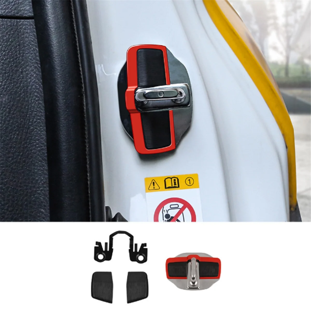 

1Set Car TRD Door Stabilizer Door Lock Protector Latches Stopper Covers For Toyota All Series Land Cruiser Alphard—L48A