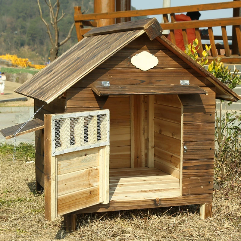 Massivholz Winter warme Hundehütten im Freien geschlossen regens icher Sonnenschutz Zwinger einfache moderne Haushalt