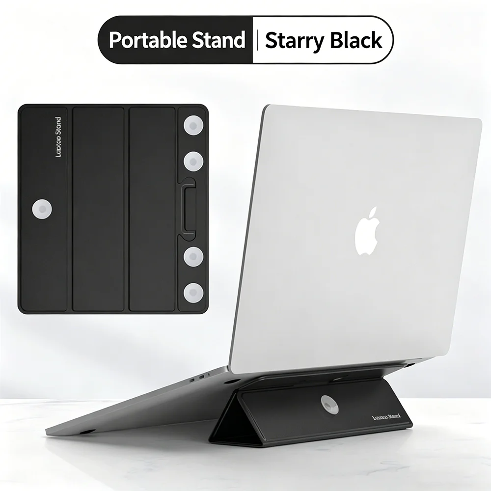 

Foldable Slim Laptop Stand Holder Tablet Support Portable Strong Magnetic Laptop Phone Tablet Stand Detachable Ultra Thin