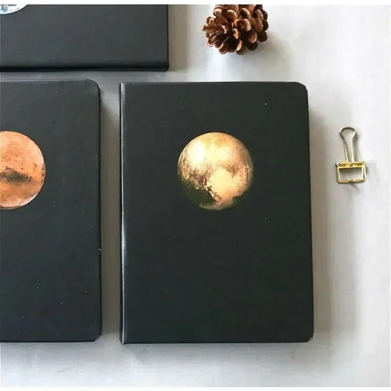 

Planet Graffiti Black Cardbook Notebook Minimalist Hardcover Black Inner Page Stationery Gift Korean Handbooks School Diary Book