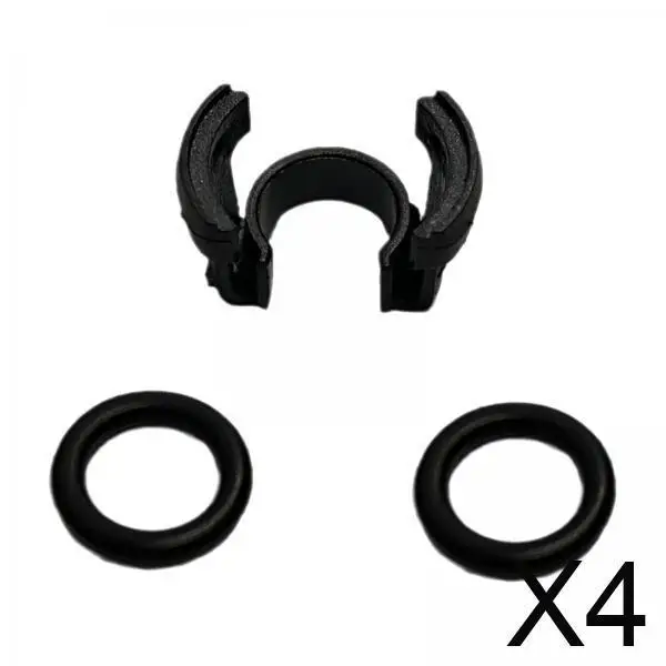 

Car A/C Condensing Pipe Clamp Fastener Kit Black Plastic Snap Clip Replacement for Refrigerant Pipeline Repair