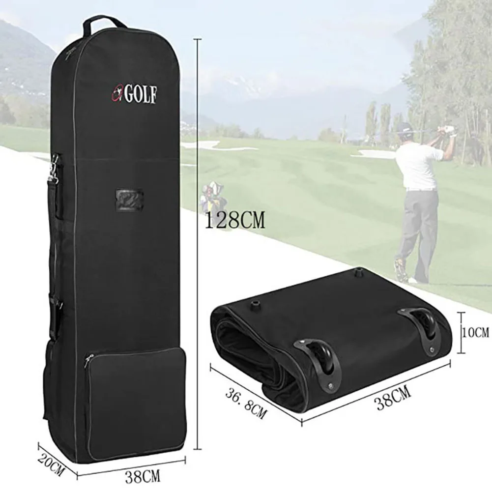 1Pcs Golf Travel Bag With Wheels Universal Size Heavy-Duty Golf Club Travel Cover For Airlines Golf Aviation Bag