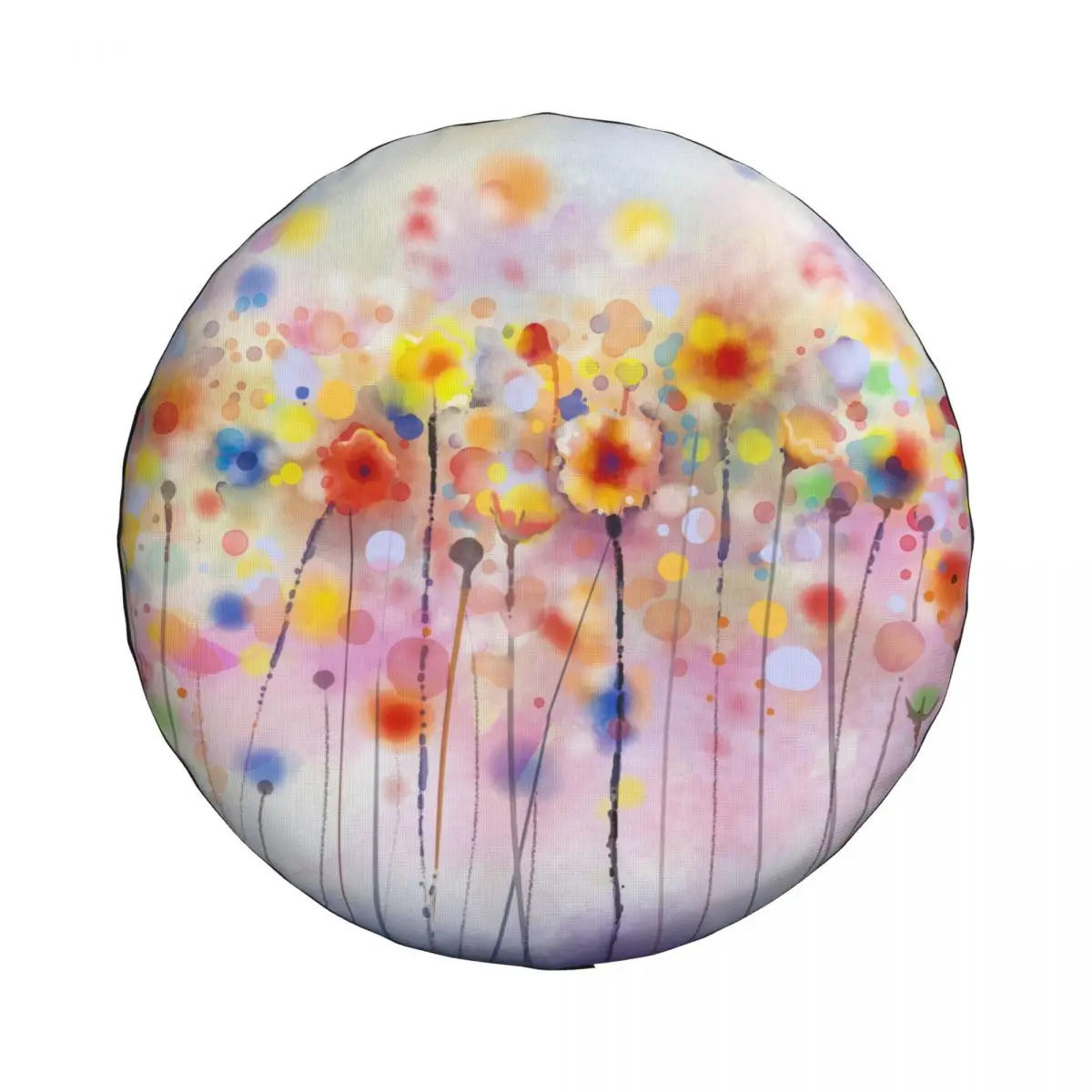 Watercolor Floral Natural Spare Tire Cover for Mitsubishi Pajero SUV RV Car Wheel Protectors Accessories 14