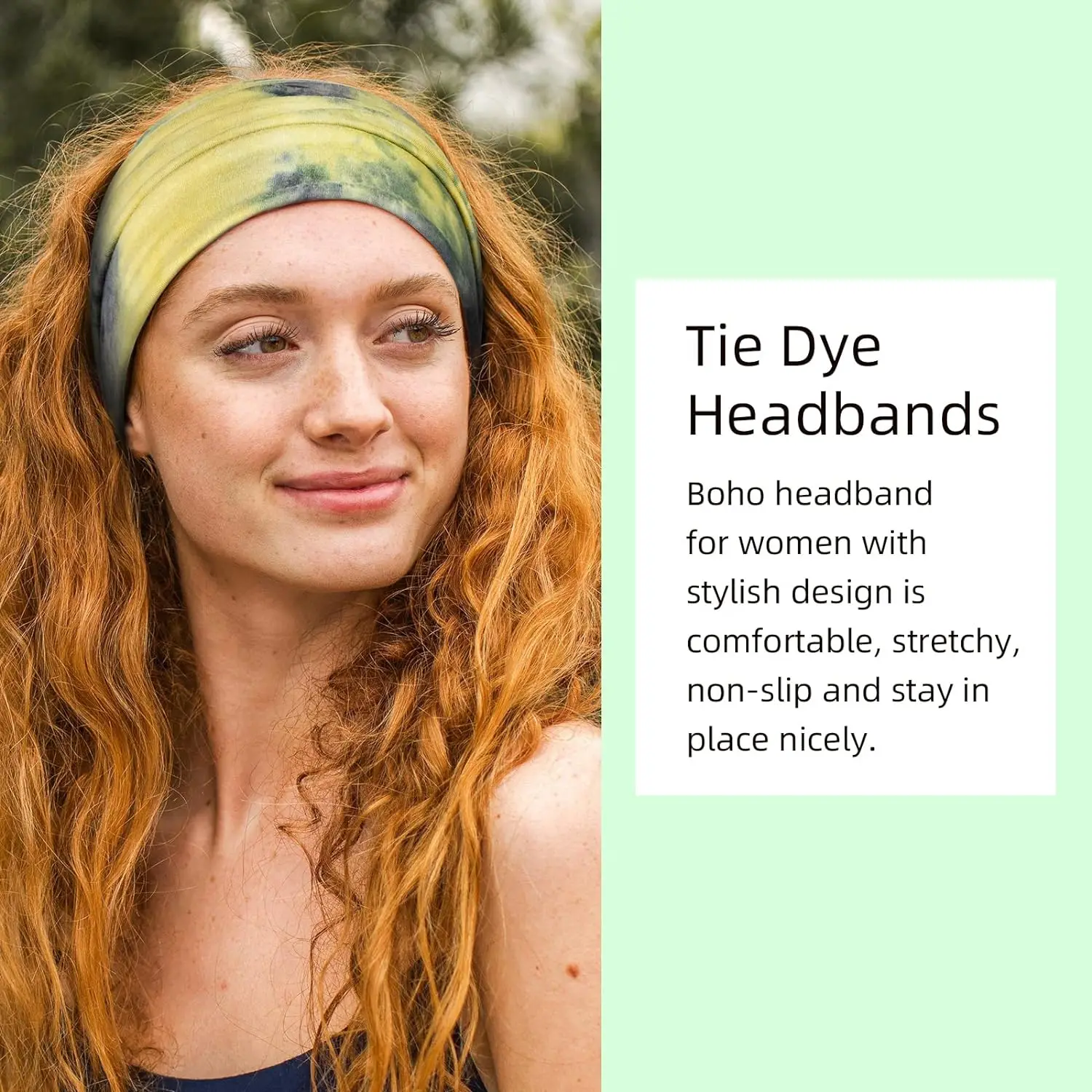 Wide Headbands For Women Tie Dye Extra Large Turban Headband Boho Hairband Hair Twisted Knot Accessories