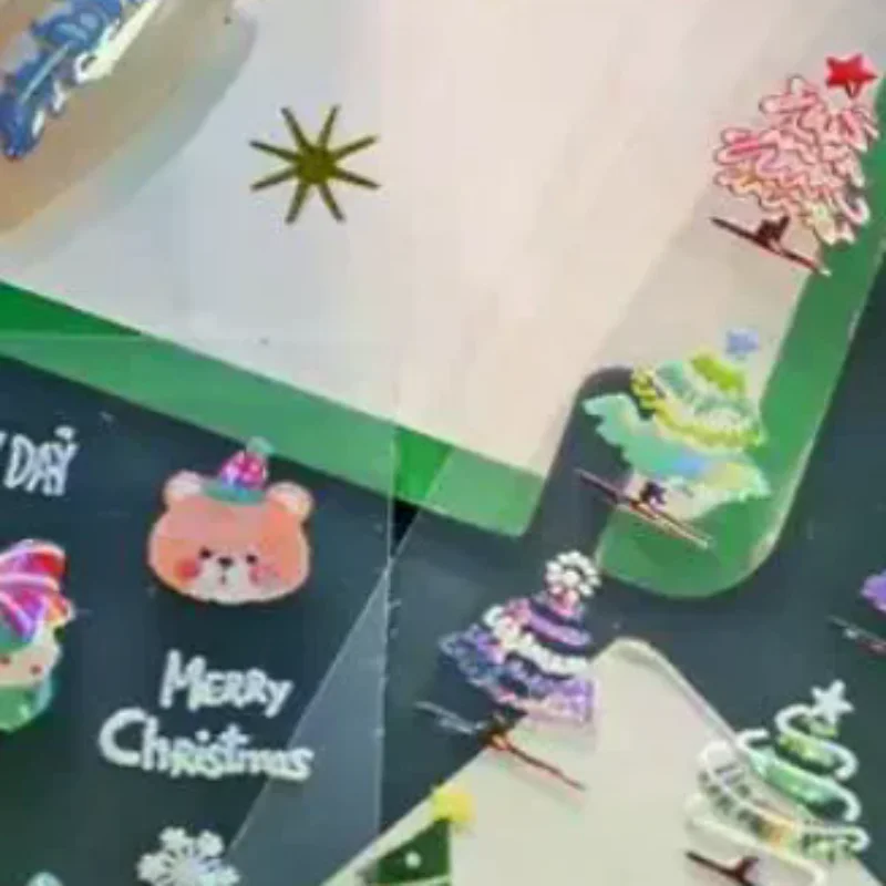 5D الليزر الإغاثة عيد الميلاد مسمار ملصقات الثلج سانتا كلوز الأيائل شجرة عيد الميلاد مسمار الشارات تنقش الشتاء عيد الميلاد مجموعة تشذيب الأظافر #1