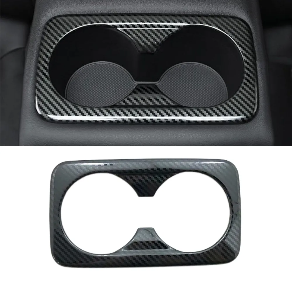 1 PCS Car rear water cup frame Decoration Cover Trim Sticker Stainless steel Car styling For KIA Ceed XCeed 2018 2019 Accessorie