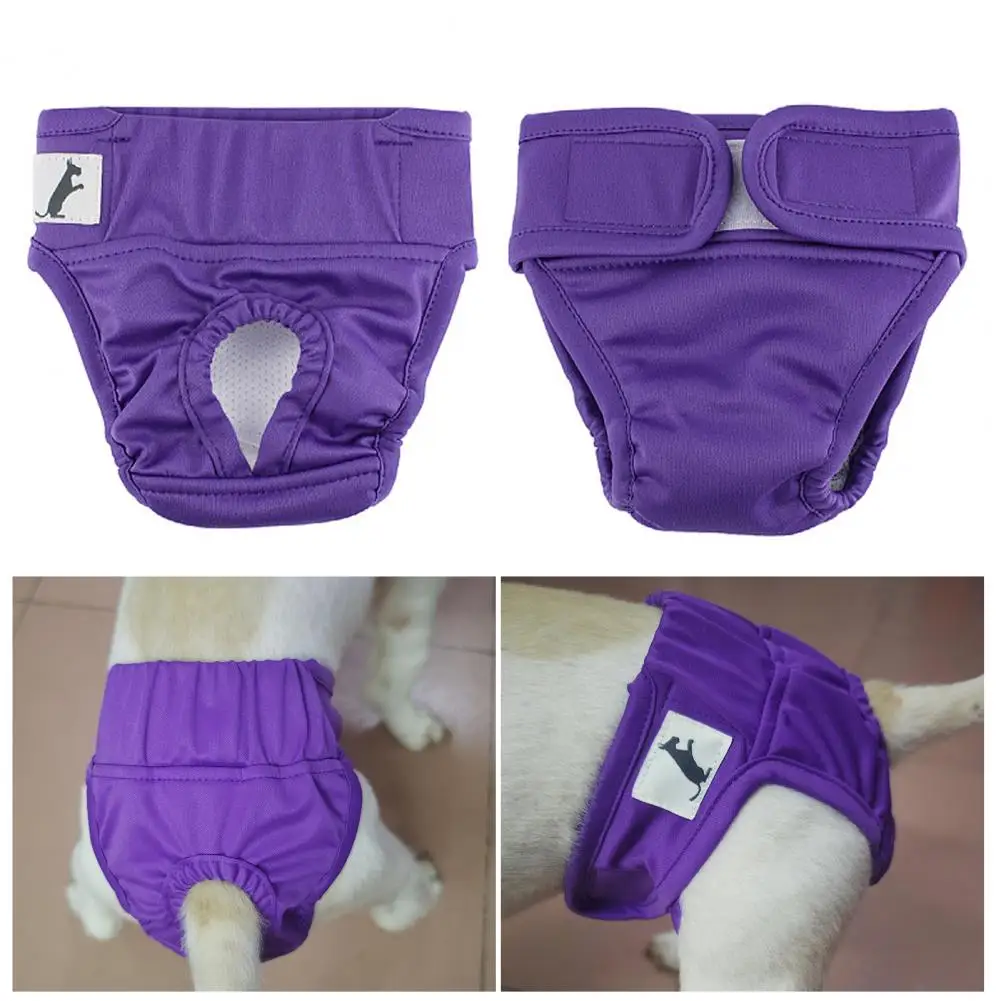 Waterproof Dog Diaper Leak-proof Dog Diapers Comfortable Fastener Tape for Pet Menstrual Pants High Absorbency Washable