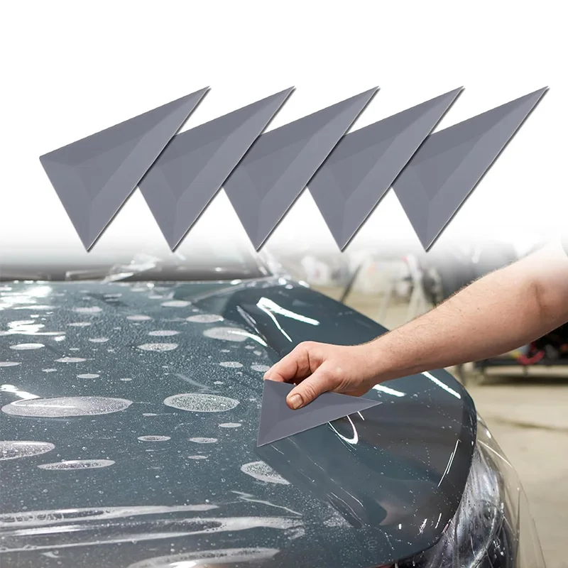 5Pcs Window Tint Squeegees Triangle Contour Squeegee Plastic Card Scraper Kit for Car Wrap Window Tinting Film Installation