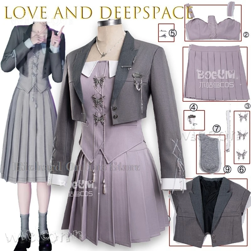 

Halloween Costume Love And Deepspace Cosplay Costume Whispers Of The Heart Main Control Daily Dress Carnival Outfit Adulto