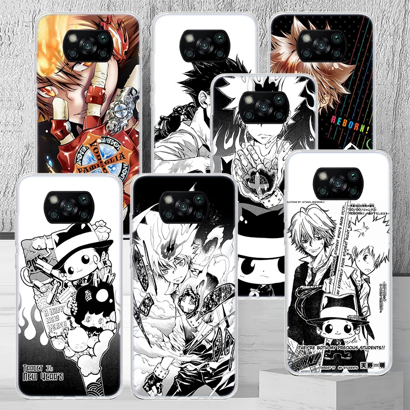 Katekyo Hitman Reborn Phone Case Cover For Xiaomi Poco X6 X5 X4 X3 Nfc F6 F5 Pro F4 Gt F3 M5S M4 M3 M5 Soft Coque Housing