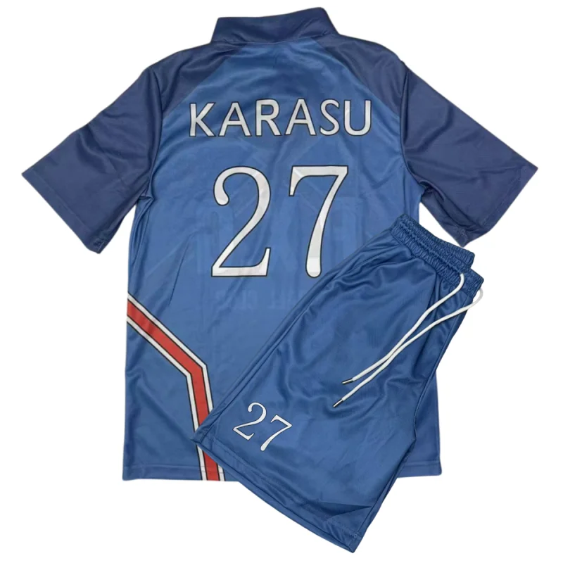 أزياء أنيمي بلو لوك كاراسو التأثيرية للرجال نادي كرة القدم جيرسي # 27 مجموعة أزياء كرة القدم Karasu Tabito لحفلات الهالوين