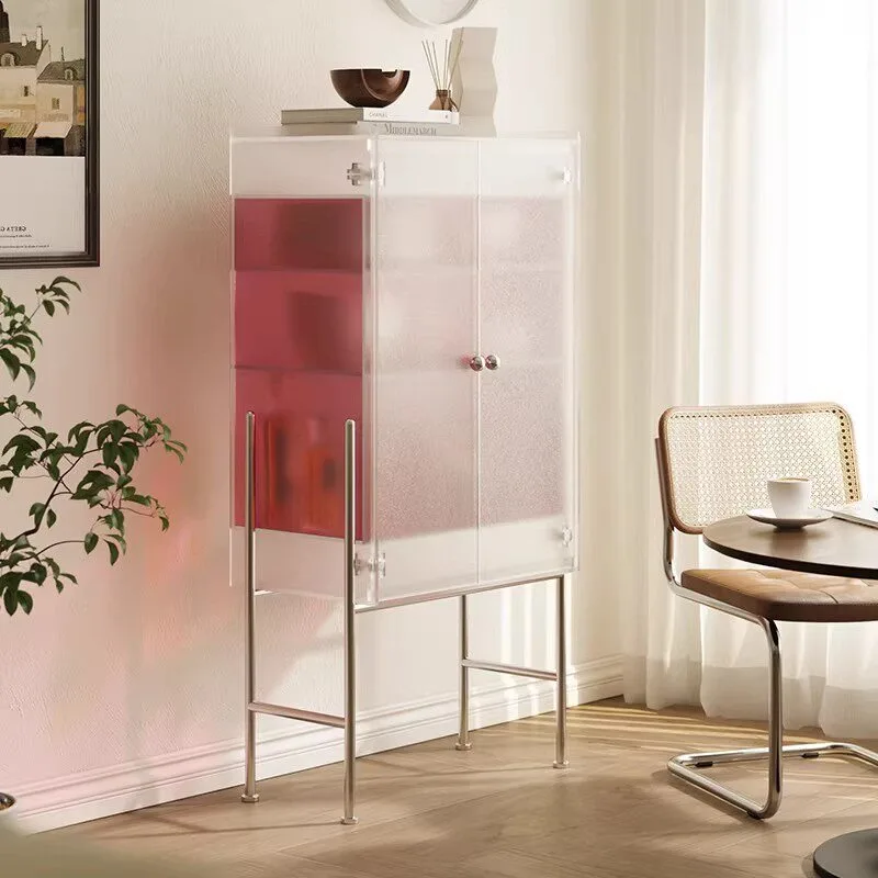 Acrylic living room small side cabinet wine cabinet light luxury figure cabinet