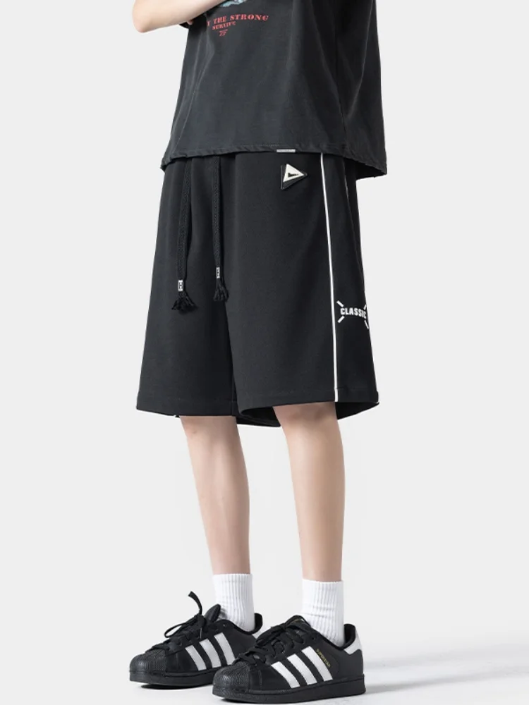 

Summer Thin Men's orts Casual Loose Fit Spor Mid-Waist Straight Leg Breathable Lightweight Faionable Teenage Size