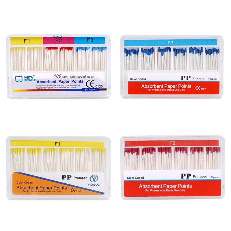 

3 коробки, стоматологические впитывающие бумажные наконечники, насадки из хлопкового волокна F1F2F3, точки Gutta Percha, стоматологические материалы