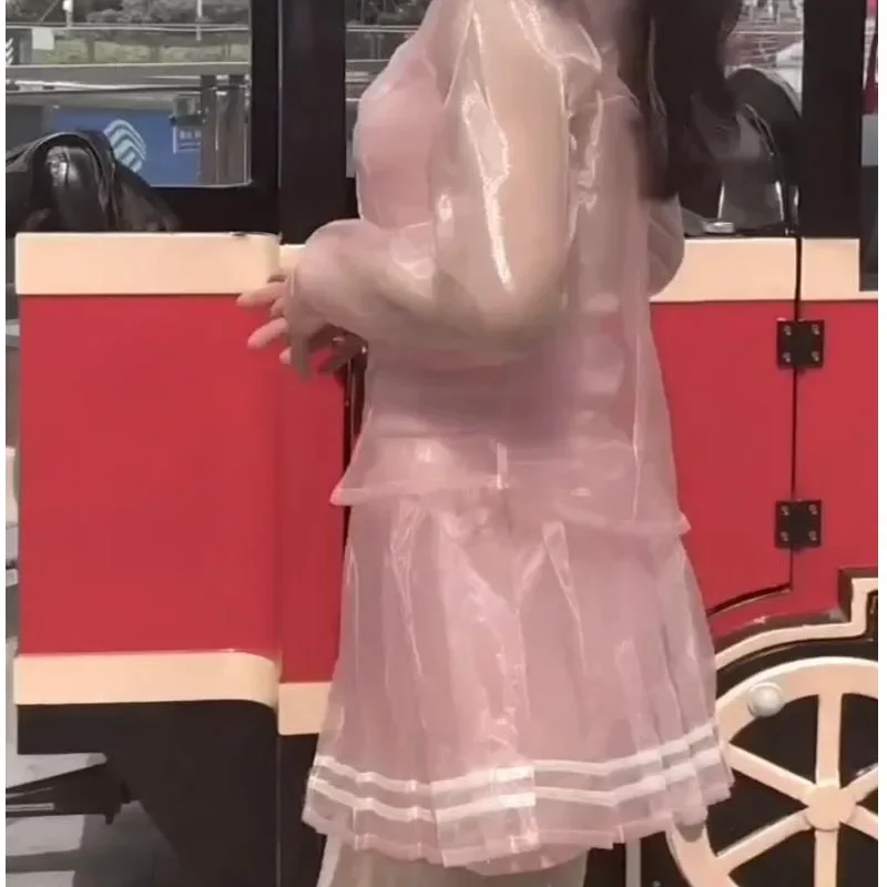 Uniforme scolaire japonais rose pour fille, costume Jk Sexy transparent en Organza brillant, chemise à cravate, jupes Lolita Cos, vêtements de fête pour travestissement