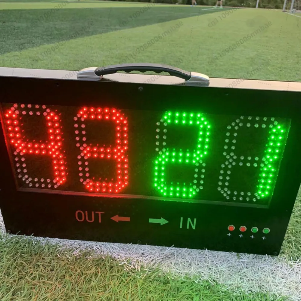 Football electronic substitution card, player No., red yellow substitution time, Single/double-sided display screen buttons