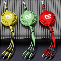 Car Charging Data Cable Scalable 3 In 1 Phone Charger Accessory For Jeep Grand Cherokee Wrangler Renegaed Compass Trail Hawk JPB