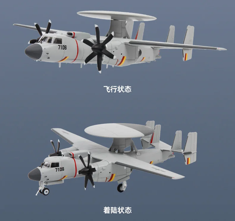 เครื่องบินจำลองสเกล 1/72 รุ่น KJ600 เครื่องบินกองทัพเรือจีน ทำจากโลหะ งานคลาสสิก สำเร็จรูป แบบตั้งโชว์ ของสะสม ของตกแต่ง ของขวัญ (รวมฐาน)