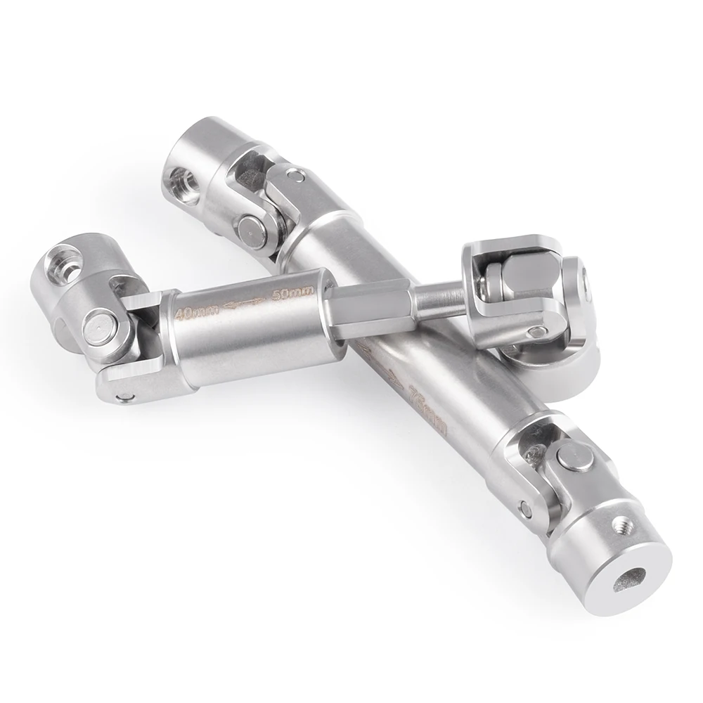 YEAHRUN Stainless Steel Center Drive Shafts D-Shaped for 1/18 RC Crawler TRX4M Bronco Defender, K10 F150 Upgrade Parts