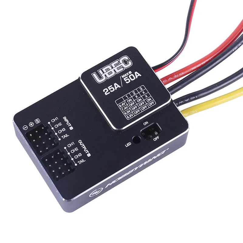 Hobbywing external 25A UBEC supports 3-18S lithium battery external BEC model drone FPV