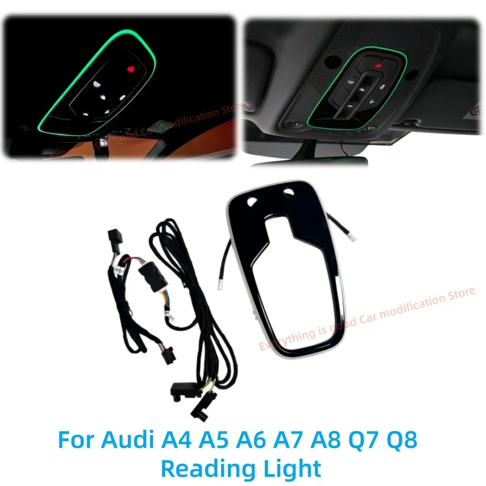 Auto-Deckenleuchte der zweiten Generation, mehrfarbige Ambientebeleuchtung, Dachkonsolenlampe, Zubehör für Audi A4 A5 A6 A7 A8 Q7 Q8