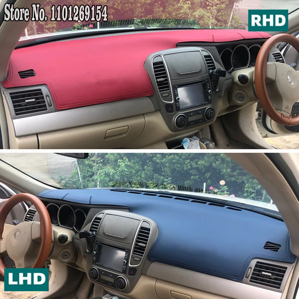 Leather Dashmat Dashboard Cover Pad Dash Mat For Nissan Bluebird Sylphy Almera  G11 2005 - 2010 Car Accessories Atuo Interior