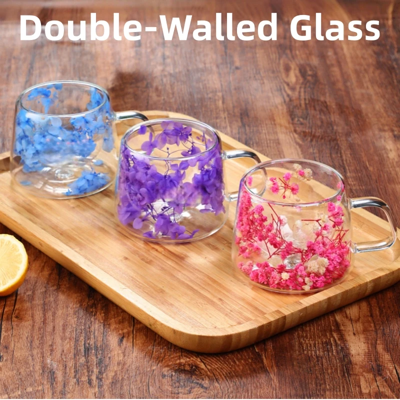 Double Wall Mug - Elegancki szklany kubek z podwójnymi ściankami