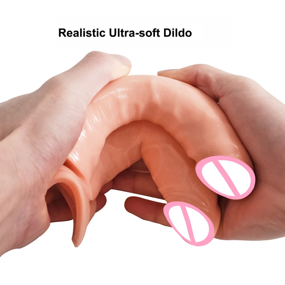 Huge Lesbian Double Dildos Suction Cup Realistic Dildo Penis Big Butt Plug Vagina Anal Adult Sex Toys For Woman Sexshop Couple - view 3