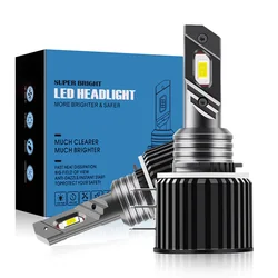 2Pcs H15 LED Bulb Canbus Car Headlight High Beam Daytime Driving Running Light DRL12V 6000K White Auto Lamp For VW Audi BMW