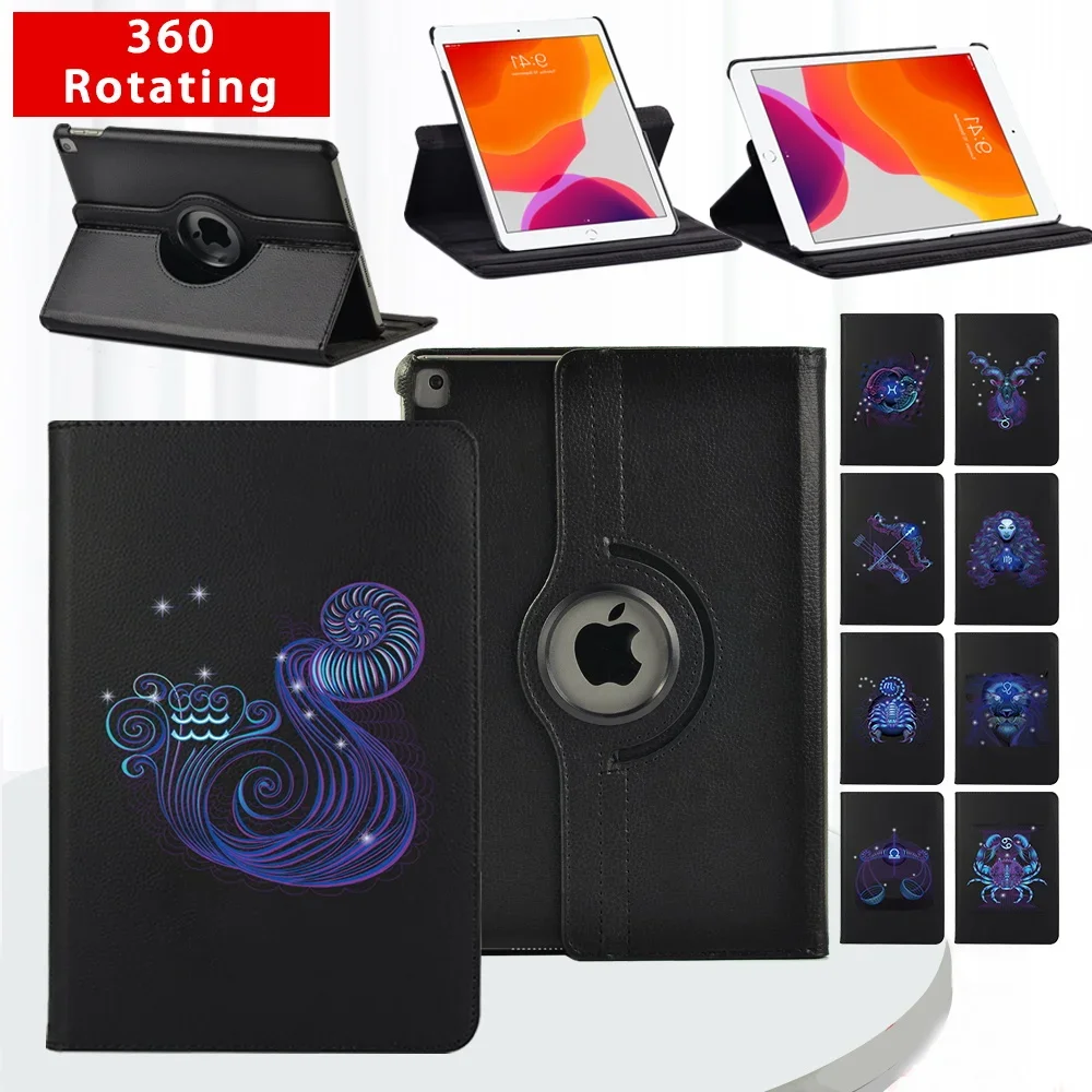 

360 Degrees Rotation PU Leather Tablet Case for Apple IPad Mini 1/2/3/4/5/IPad 2/3/4/IPad 5th/6th/7th/8th/9th Stand Shell Cover