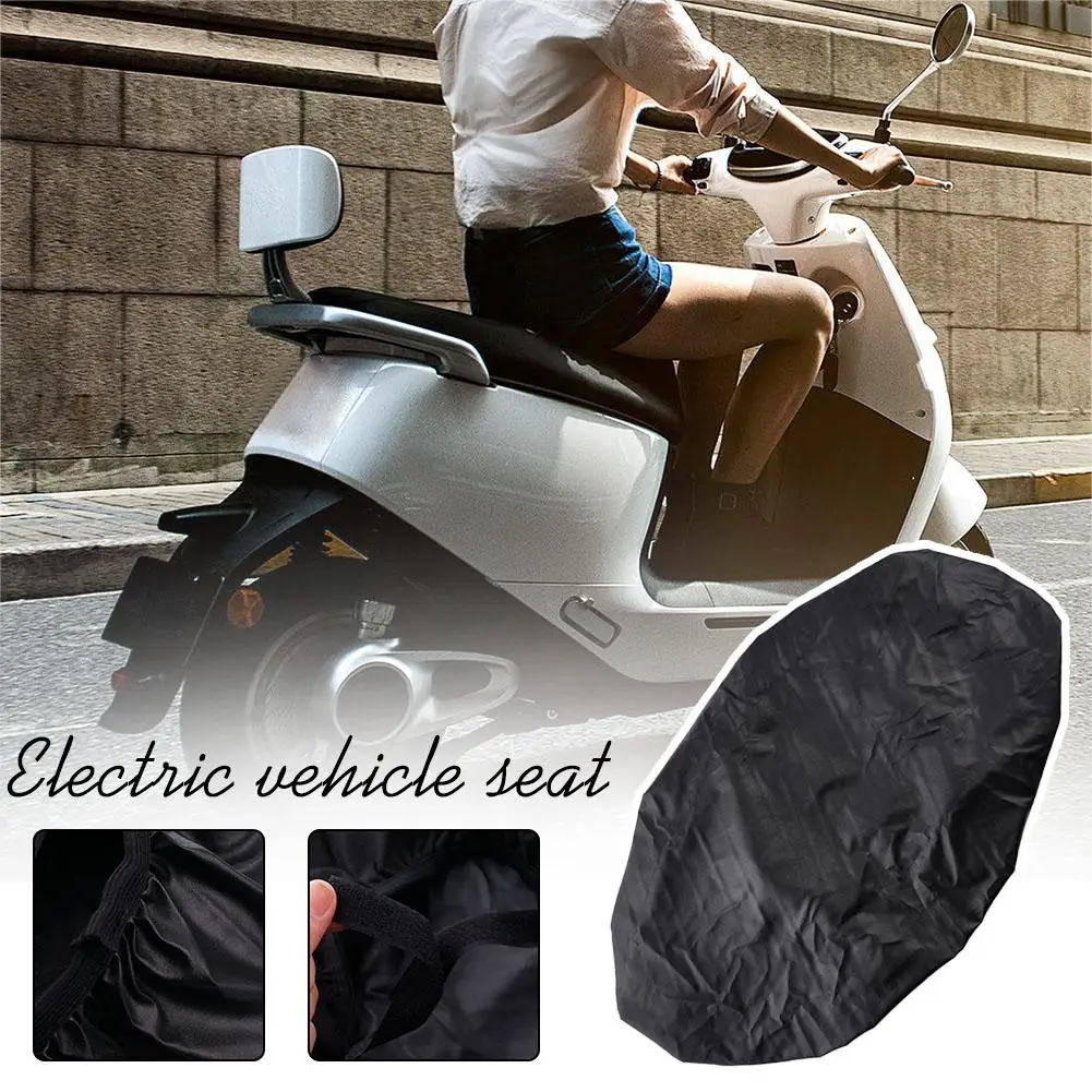 Pedal Motorcycle Seat Cover High Elastic Universal Equipment Fleece Waterproof Warm Cover Riding Soft Double-sided Protecti I2E0