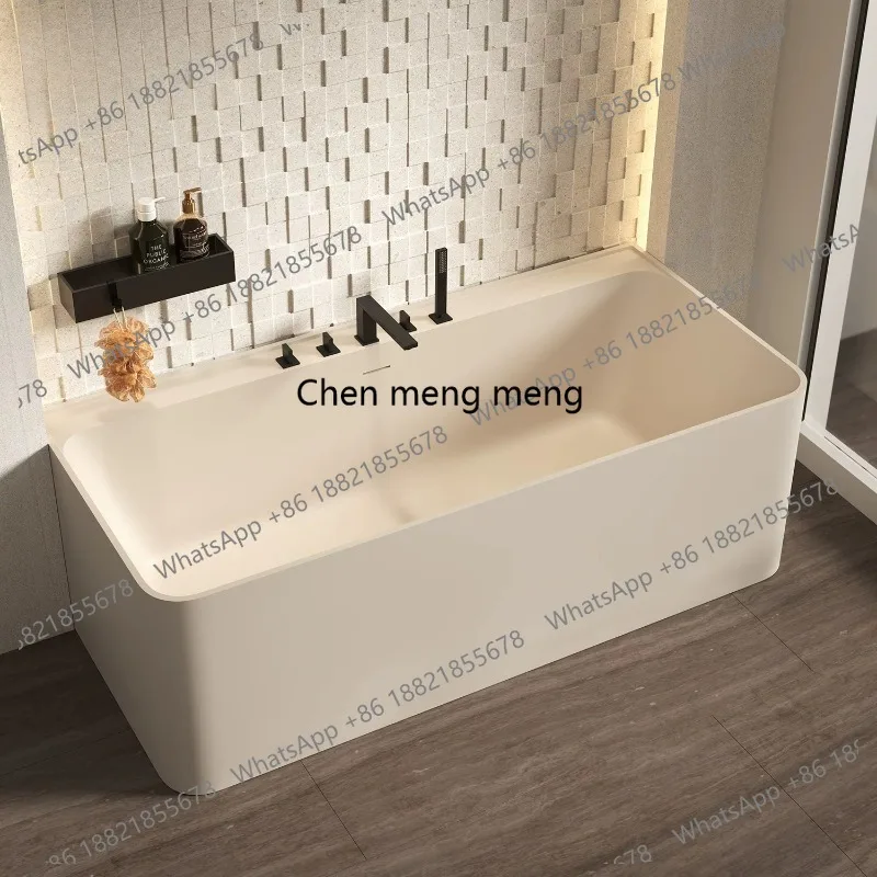 Square independent artificial stone bathtub Hotel B & B Family Villa Double integrated bathtub