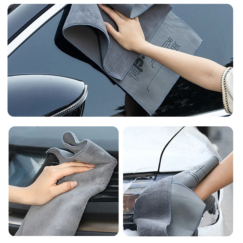 

1pcs Super Absorbent Car Drying Towel Suede Coral Velvet Double-sided Car Cleaning Cloth Multipurpose Auto Towel Car Accessories