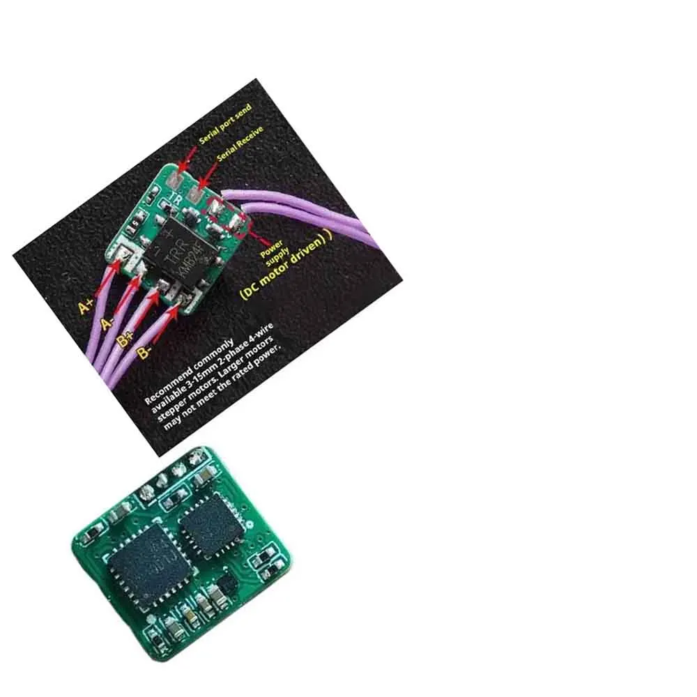 Motor Converter Driver Board Stepper to DC Brushed 5‑12V Speed Torque Configurable Module Replace DC Motor with Stepper Motor