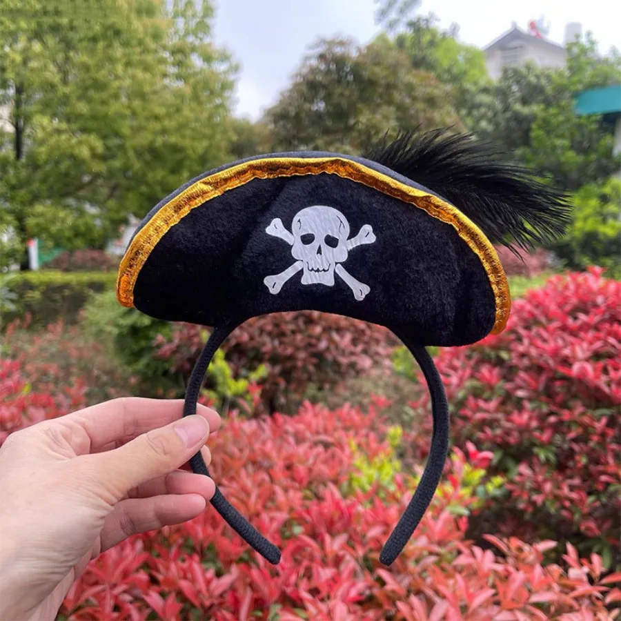 Chapeau de crâne de Pirate, bandeau de capitaine d'halloween, accessoires de Costume de jeu de rôle, décor de fête d'anniversaire pour enfant