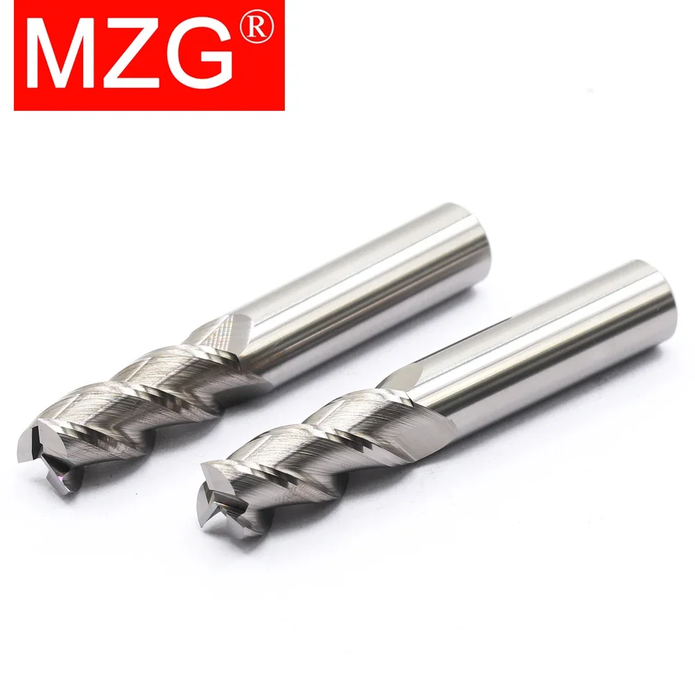 MZG 3 Flute HRC55 Aluminium Copper CNC Machine Tools Router HSS Tungsten Steel Bit Milling Cutter End Mill Metal
