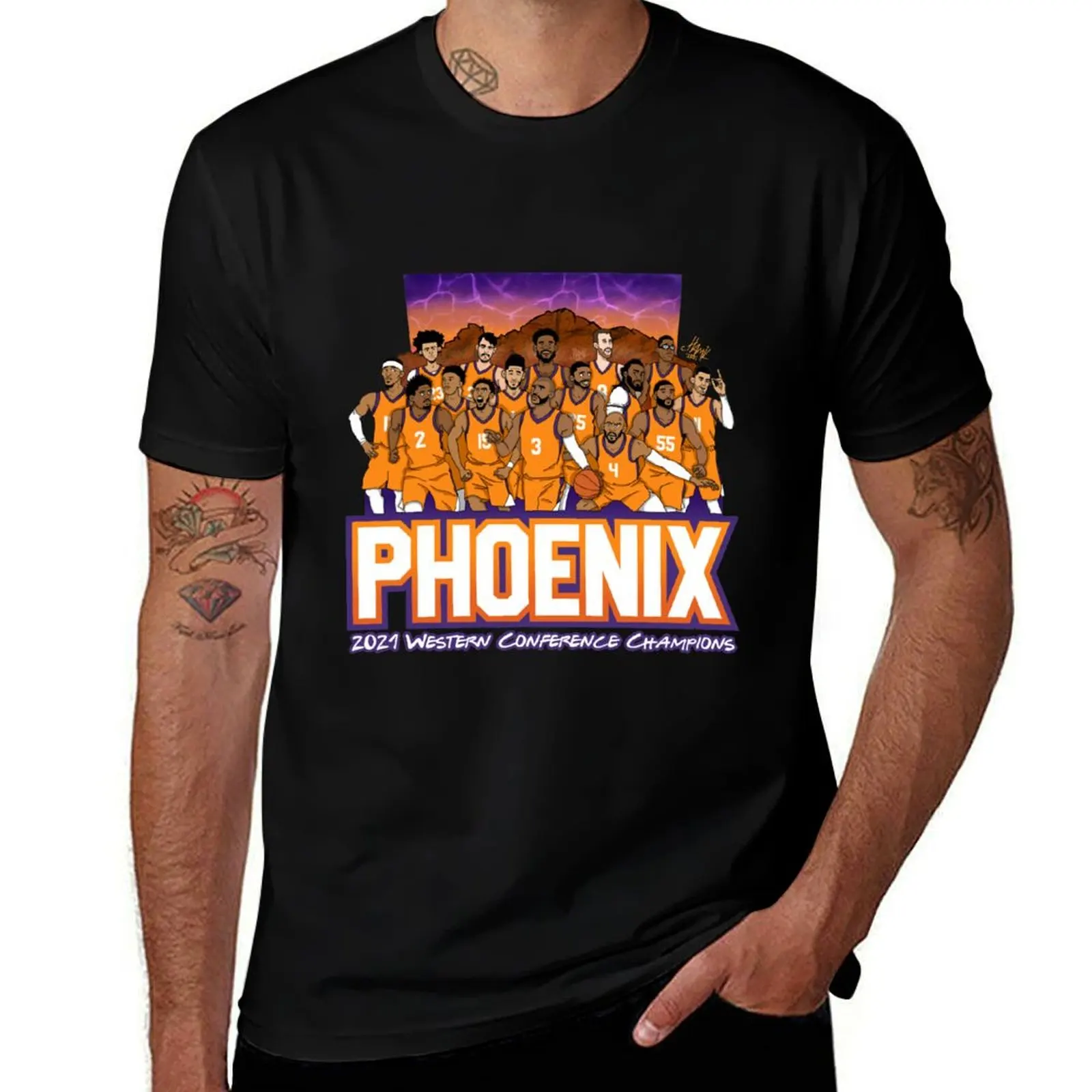 Phoenix 2021 Western Conference Champs T-Shirt Performance Workout Short Sleeve Tee T-Shirt