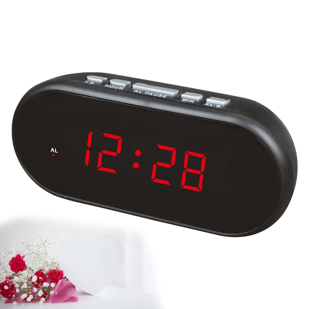

LED Desk Clock Red USB Powered Multi-Function Digital Alarm with Backup Large Display for Home Office Bedroom Decor