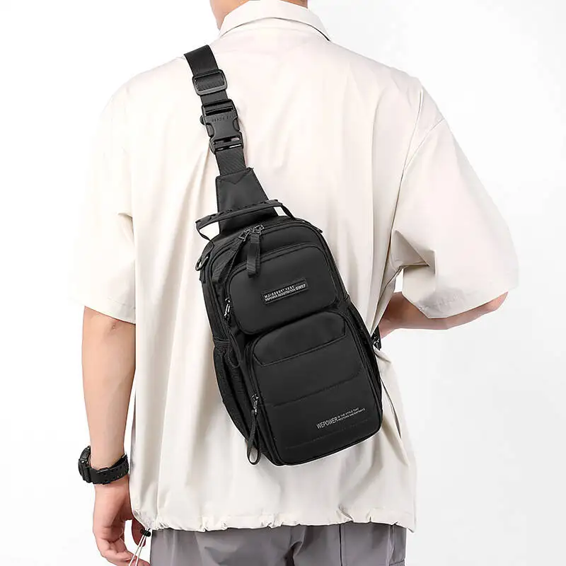 Men's Chest Korean Style Casual Commuter Shoulder Large Capacity Travel Portable Crossbody Bag Small Daypack High Quality Soft