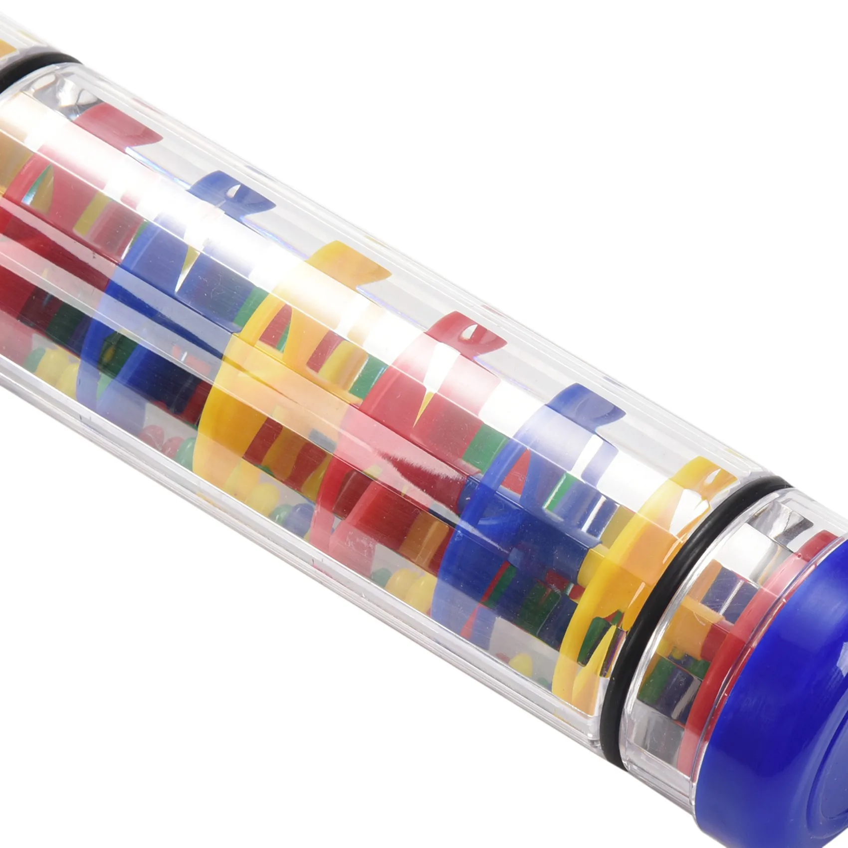 Brinquedo grande de chocalho Rainstick de 15,75 polegadas - grãos de arco-íris de bastão de ruído de cor longa dentro