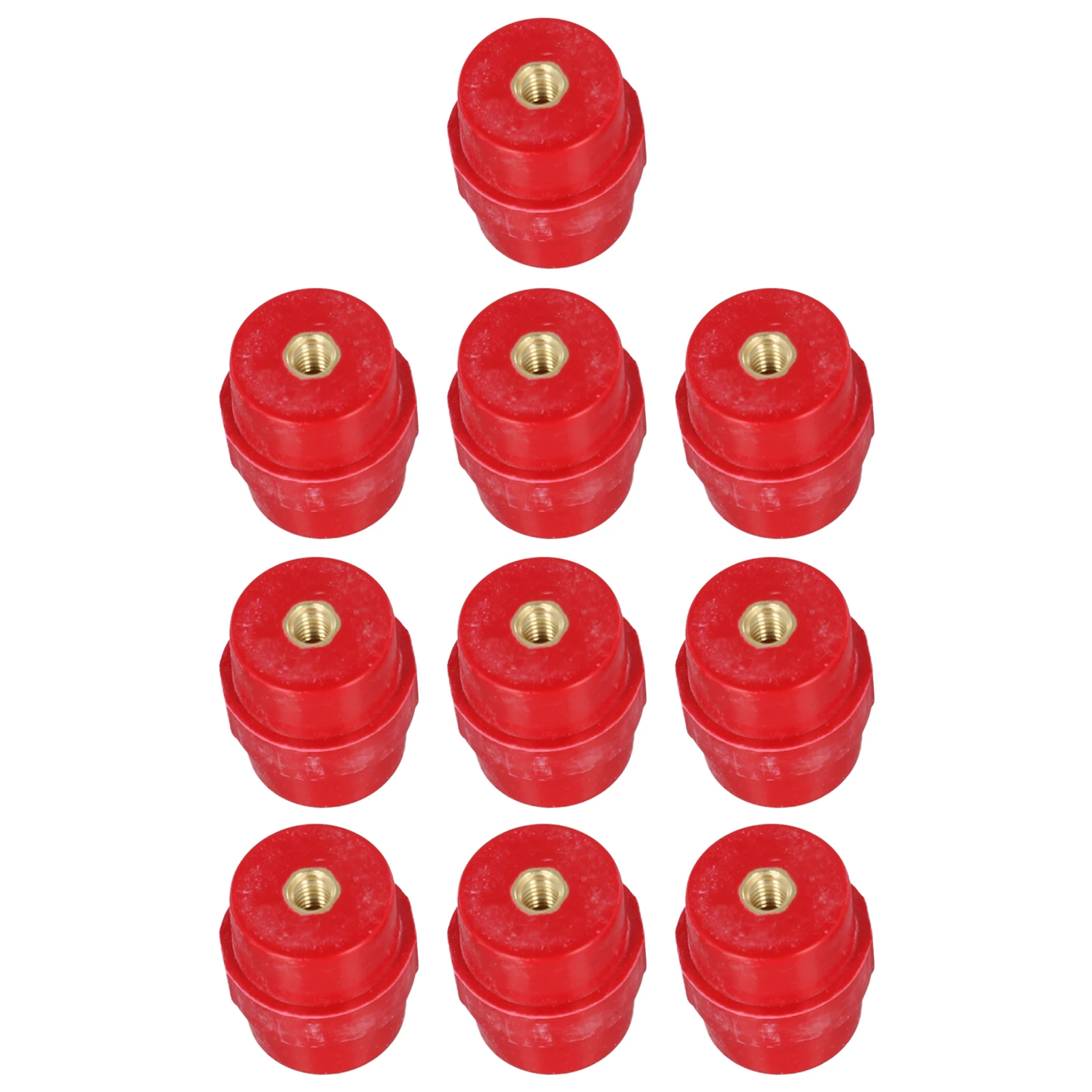 10 Count SM30 Busbar Insulators M6 Threaded Polyester Spacers for Fixing and Insulating Busbars in Power Distribution Units