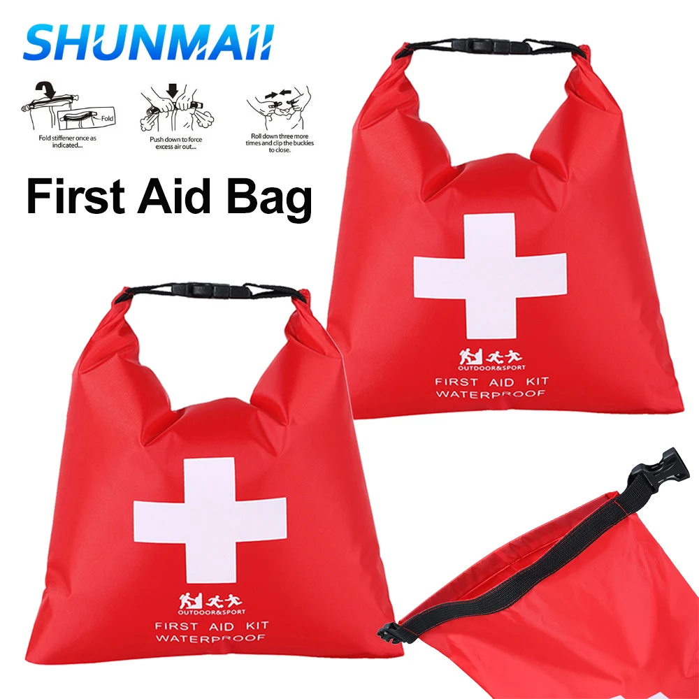 1.2L Emergency Kits Storage Bag Waterproof Emergency Medical Kit Durable Portable Emergency Supplies Pouches for Camping Fishing