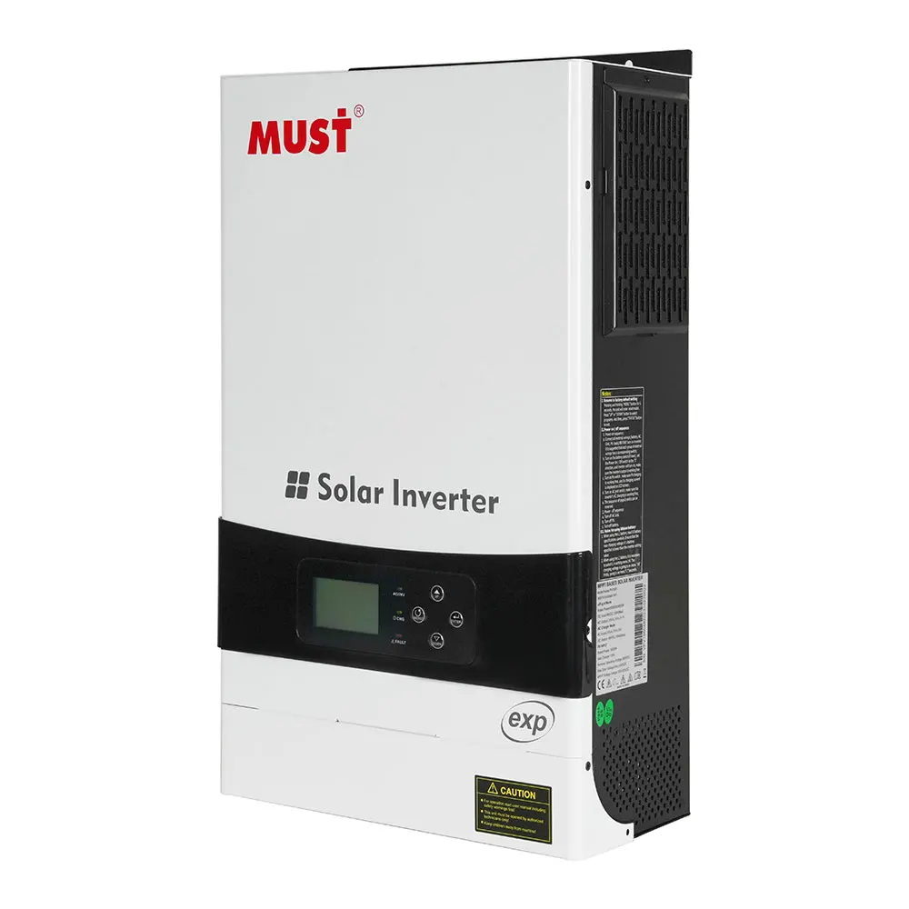 Inversor Solar Híbrido MUST 500V 6KW 48V PV1900 PH1900 EXP Paralelo Fuera de Red MPPT 120A con Entrada FV de 6000W y Cargador
