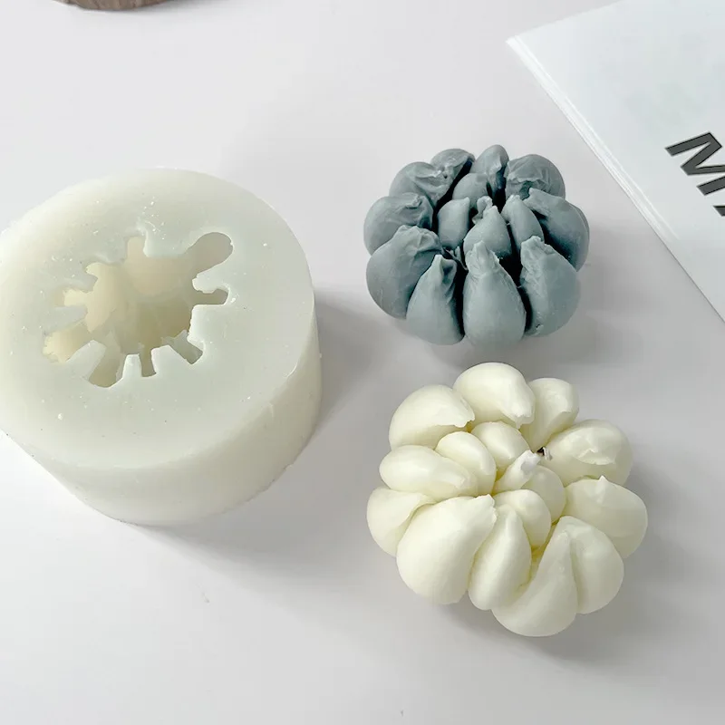 Simulation Garlic Candle Silicone Mold DIY Garlic Aroma Diffuser Incense Stone Gypsum Ornament