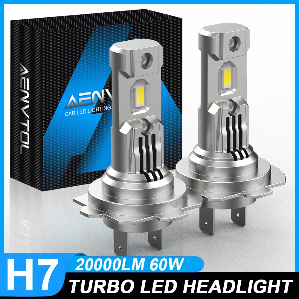 

AENVTOL H7 LED Headlight Bulb Mini Wireless 60W 20000LM 6500K CSP for Car Headlamp Auto Diode Lamps H7 Turbo Led 12V Automobile