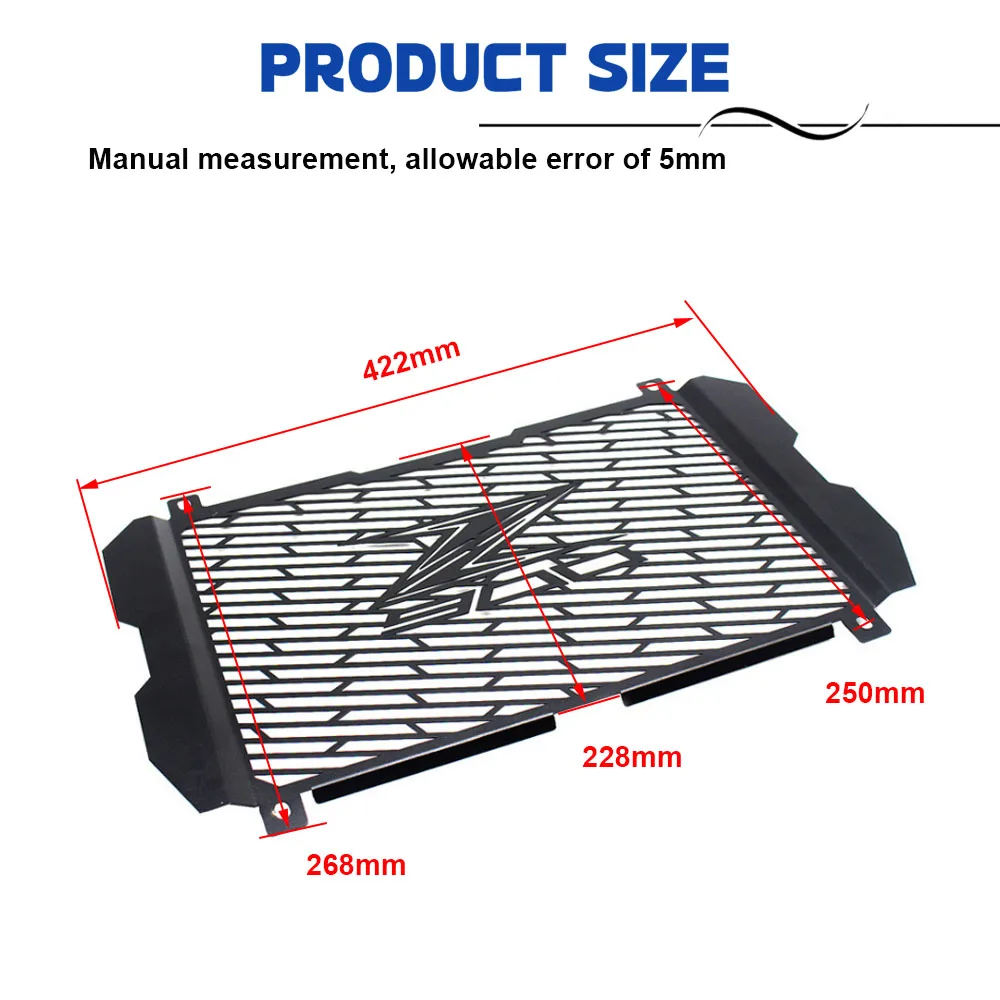For Kawasaki Z900 2017 2018 2019 Motorcycle Radiator Guard Grill Cover Water Tank Cooler Bezel Protector For z900 2020-2024 2025