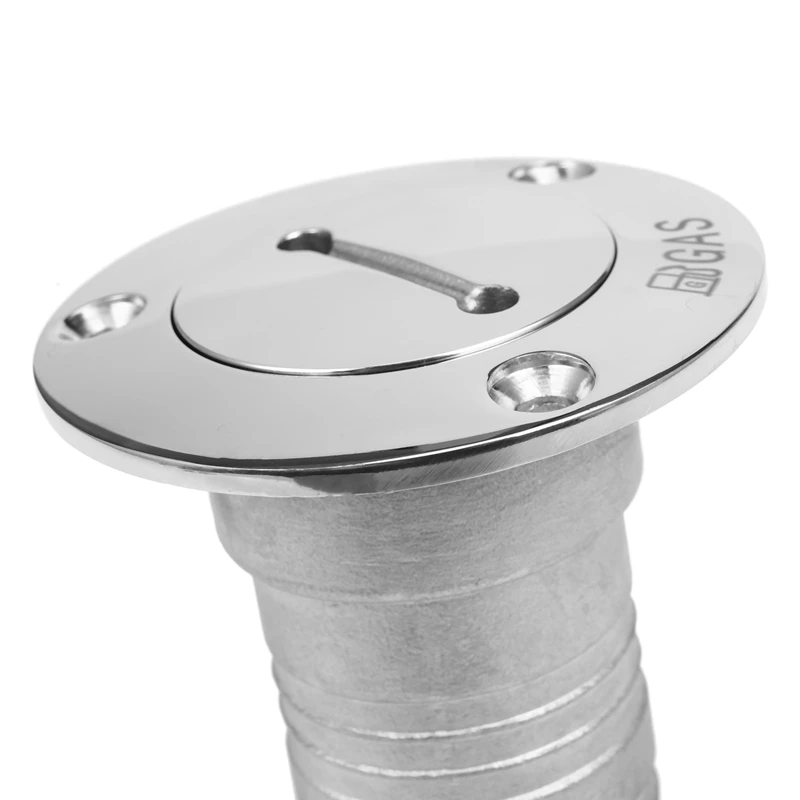 2 Pcs 38Mm 1.5 Inch Marine Stainless Steel Boat Deck Fill/ Filler Port Gas Fuel Tank With Key Cap