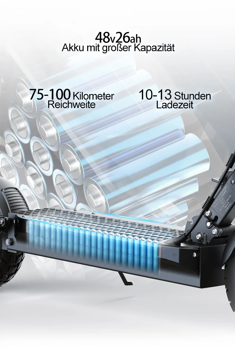 Joyor Y8-S ABE Elektroroller für Erwachsene mit 10-Zoll-Reifen 48V26AH Akku City Faltbarer Erwachsenen-Scooter – Detail 3