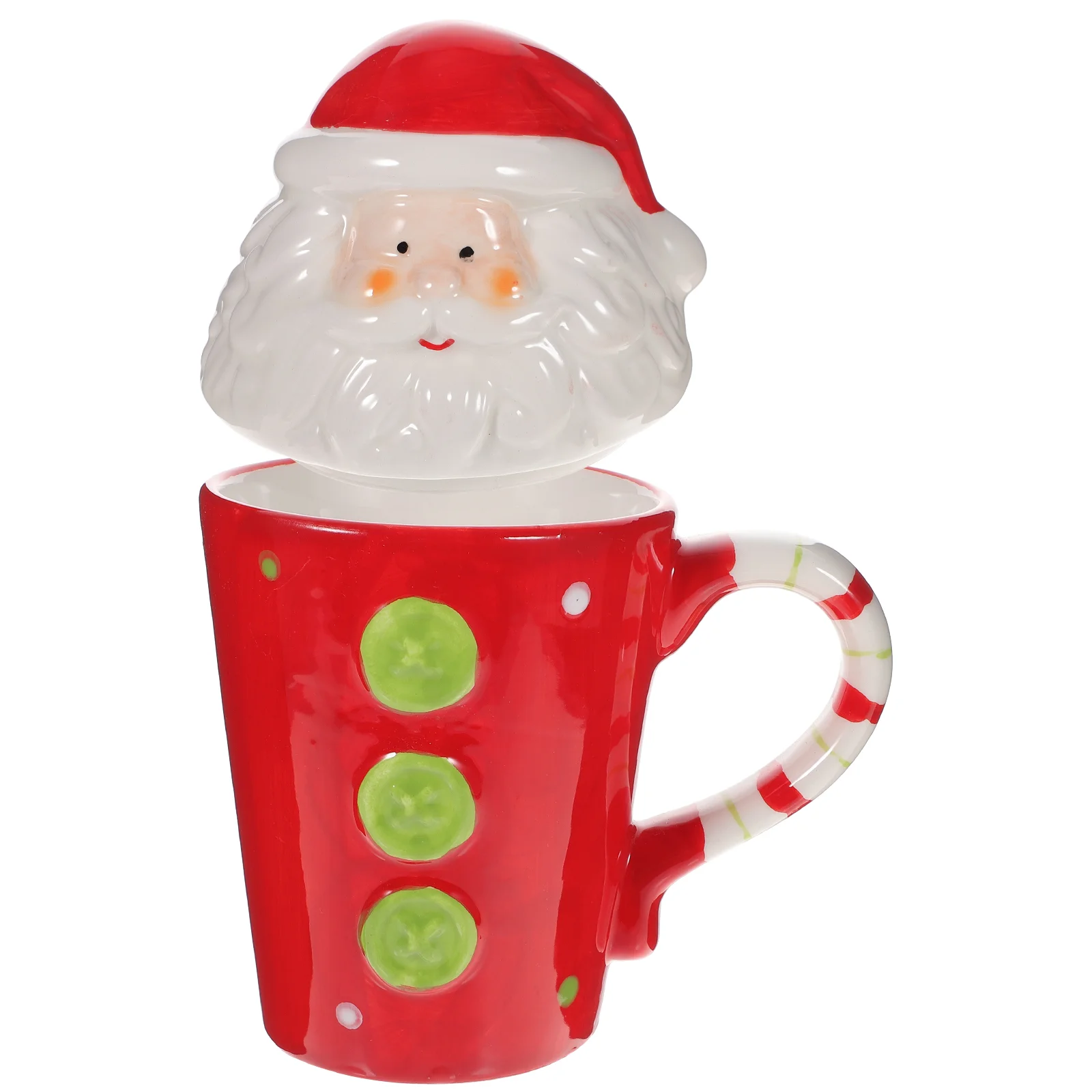 

Santa Drinking Goblets Mug Christmas Ornament Cup Painted Glasses Holiday